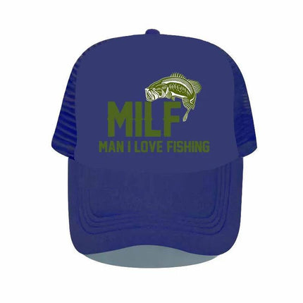 Men Love Fishing Vintage Trucker Hat - Hat - orchid - Mad Fly Essentials