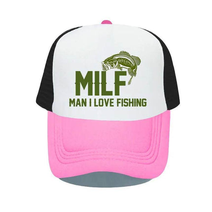 Men Love Fishing Vintage Trucker Hat - Hat - orchid - Mad Fly Essentials