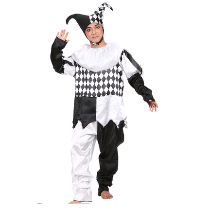 Men Medieval Joker Black Carnival Costume Set - Costume Set - Costumes Plus - Mad Fly Essentials