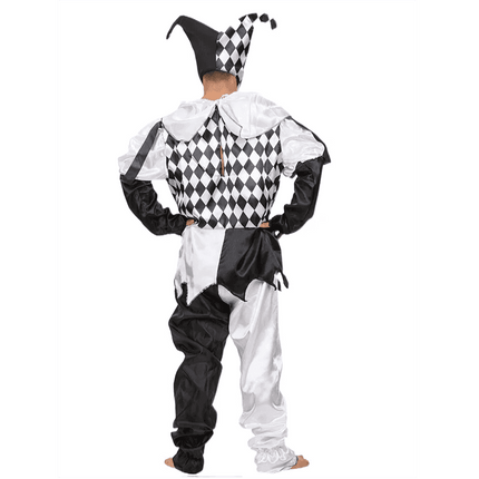 Men Medieval Joker Black Carnival Costume Set - Costume Set - Costumes Plus - Mad Fly Essentials