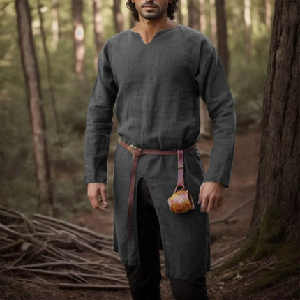 Men Fashion Medieval Knight Pirate Cosplay Tunic Top Costume - Costume - HaiCospl - Mad Fly Essentials