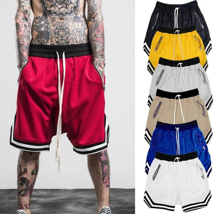 Men Mesh Quick - Dry Basketball Fitness Shorts - Fitness Shorts - Beach Fellow - Mad Fly Essentials