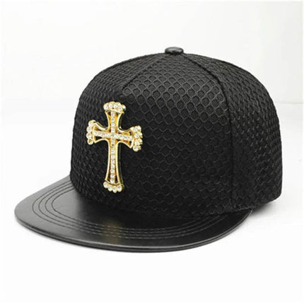 Men Metal Cross Baseball Snapback Hat - Hat - LDSLYJR - Mad Fly Essentials