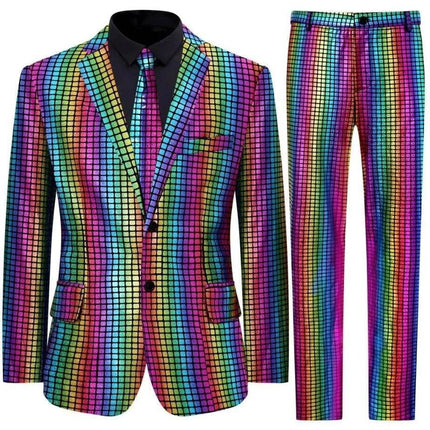 Men Metallic Funny Blazer Jacket Party Outfit Set - Outfit Set - DISFRAZ - Mad Fly Essentials