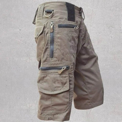 Men Military Style Solid Cargo Shorts - Cargo Shorts - GINGTTO - Mad Fly Essentials