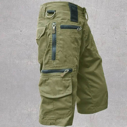 Men Military Style Solid Cargo Shorts - Cargo Shorts - GINGTTO - Mad Fly Essentials
