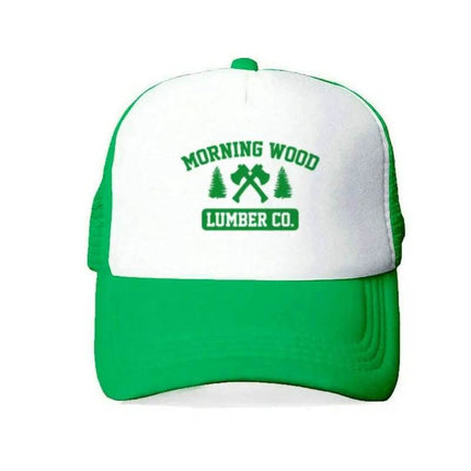 Men Morning Wood Co Funny Trucker Hat - Mad Fly Essentials