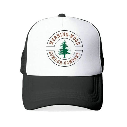 Men Morning Wood Co Funny Trucker Hat - Hat - heatboywade - Mad Fly Essentials