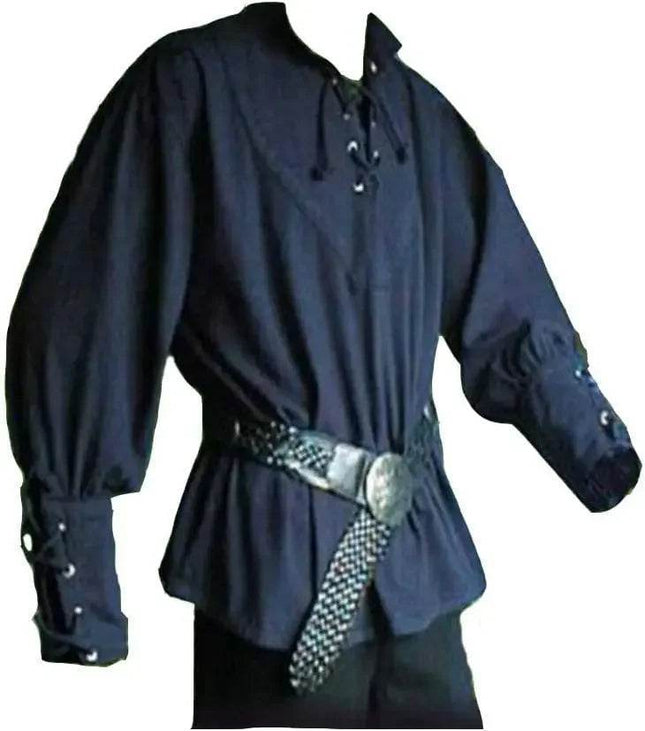 Men Nordic Medieval Pirate Tunic Shirt Costume - Costume - Retro Dress - Mad Fly Essentials