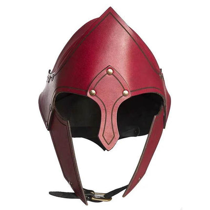 Men Nordic Viking Medieval Leather Warrior Helmet Costume Mask - Costume Mask - Cavalaria Costumes - Mad Fly Essentials
