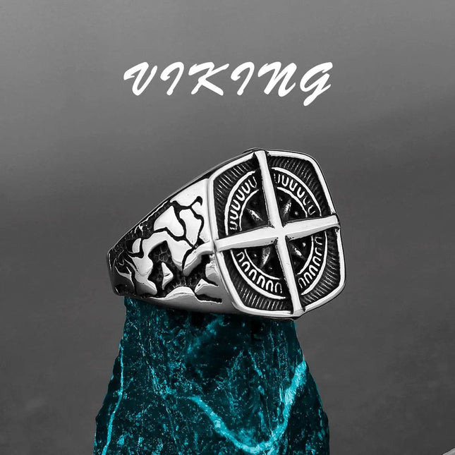 Men Nordic Viking Stainless Steel Rune Ring - Ring - Fongten - Mad Fly Essentials