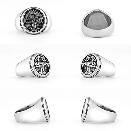Men Nordic Viking Stainless Steel Rune Ring - Ring - Fongten - Mad Fly Essentials