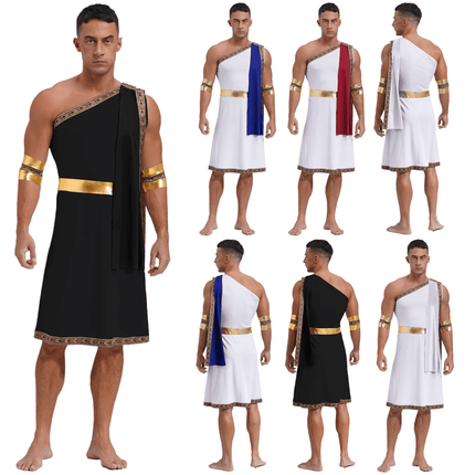 Men One Strap Toga Greek Costume Set - Costume Set - LSTRY - Mad Fly Essentials