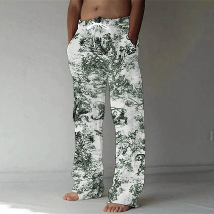 Men Paisley 3D Smart Casual Pants - Pants - Metaphor - Mad Fly Essentials