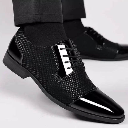 Men Party Formal Black Leather Dress Loafers - Loafers - BC - Mad Fly Essentials