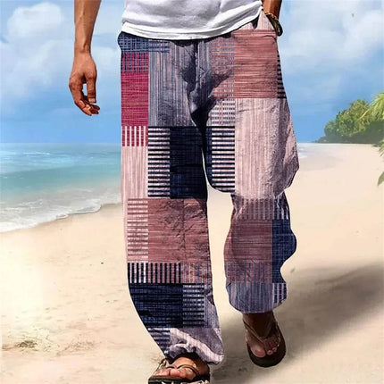 Men Patchwork Smart Casual Pants - Pants - TrendSetter - Mad Fly Essentials