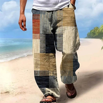 Men Patchwork Smart Casual Pants - Pants - TrendSetter - Mad Fly Essentials
