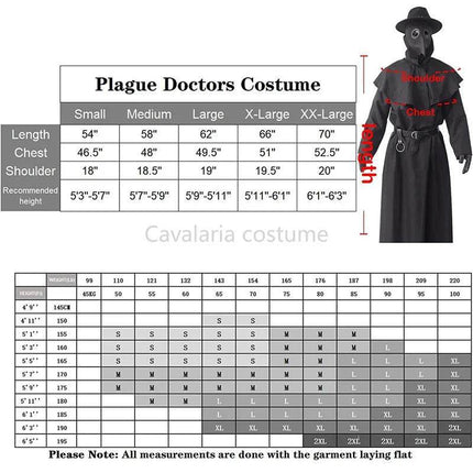 Men Plague Doctor Black Medieval Costume Set - Costume Set - Cavalaria Costumes - Mad Fly Essentials