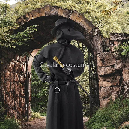 Men Plague Doctor Black Medieval Costume Set - Costume Set - Cavalaria Costumes - Mad Fly Essentials