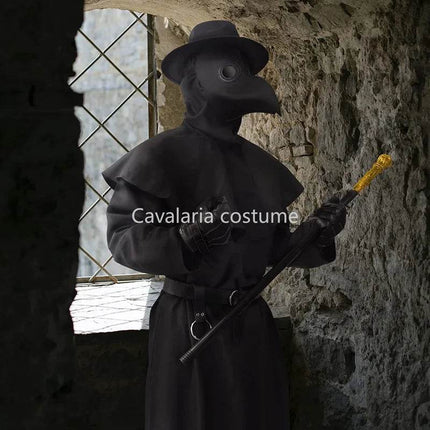 Men Plague Doctor Black Medieval Costume Set - Costume Set - Cavalaria Costumes - Mad Fly Essentials