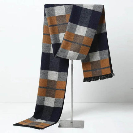 Men Plaid Cashmere Winter Business Casual Scarf - Scarf - Sam Charleston - Mad Fly Essentials