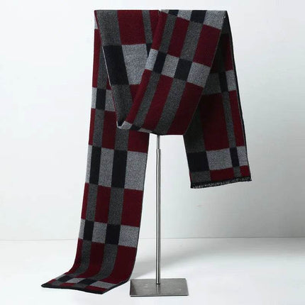 Men Plaid Cashmere Winter Business Casual Scarf - Scarf - Sam Charleston - Mad Fly Essentials