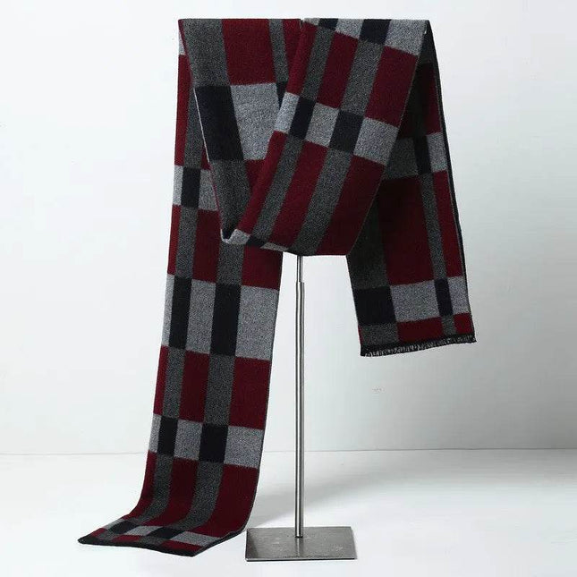 Men Plaid Cashmere Winter Business Casual Scarf - Scarf - Sam Charleston - Mad Fly Essentials