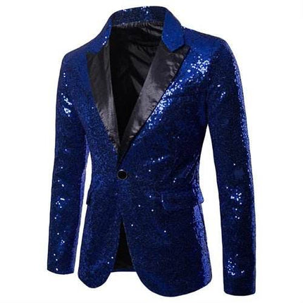 Men Plaid Sequin 3D Party Blazer - Blazer - Top Nation - Mad Fly Essentials