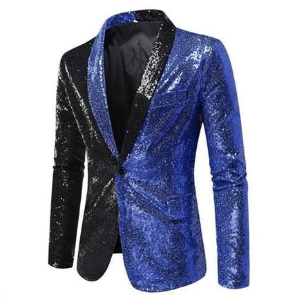 Men Plaid Sequin 3D Party Blazer - Blazer - Top Nation - Mad Fly Essentials