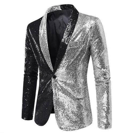 Men Plaid Sequin 3D Party Blazer - Blazer - Top Nation - Mad Fly Essentials