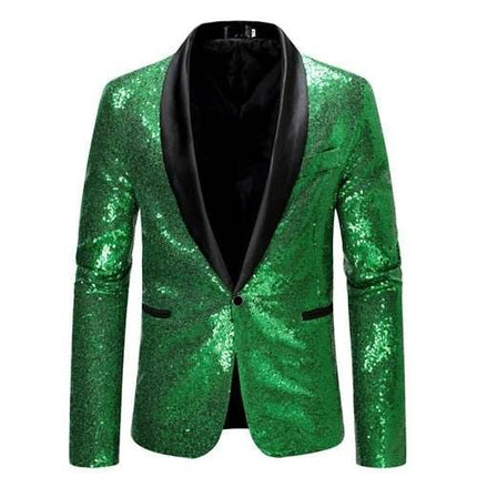 Men Plaid Sequin 3D Party Blazer - Blazer - Top Nation - Mad Fly Essentials