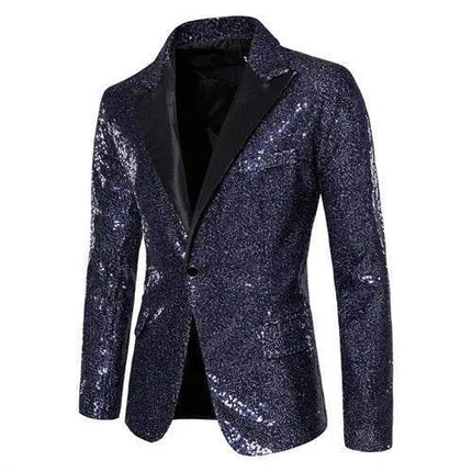 Men Plaid Sequin 3D Party Blazer - Mad Fly Essentials