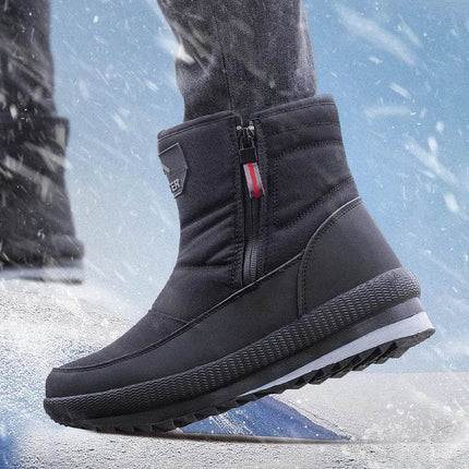 Men Plush Wool Waterproof Snow Boots - Boots - HAJINK - Mad Fly Essentials