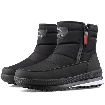 Men Plush Wool Waterproof Snow Boots - Boots - HAJINK - Mad Fly Essentials