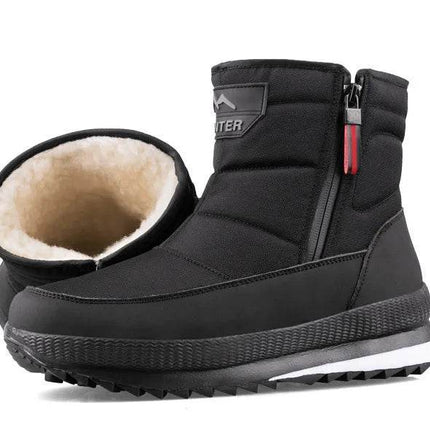 Men Plush Wool Waterproof Snow Boots - Boots - HAJINK - Mad Fly Essentials