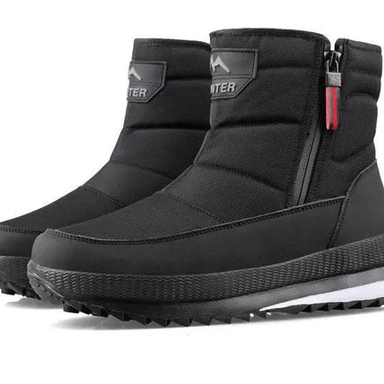 Men Plush Wool Waterproof Snow Boots - Boots - HAJINK - Mad Fly Essentials