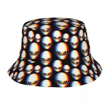 Men Psychedelic 3D Alien Bucket Hat - Hat - Champrint - Mad Fly Essentials