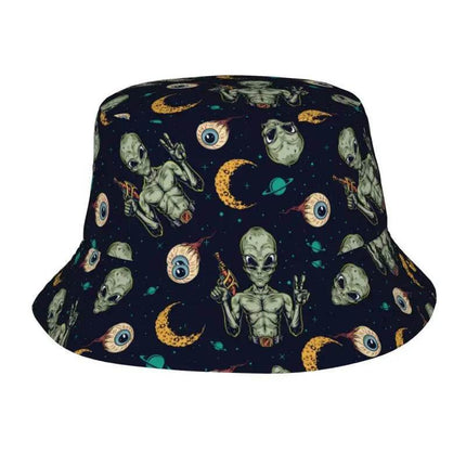 Men Psychedelic 3D Alien Bucket Hat - Hat - Champrint - Mad Fly Essentials