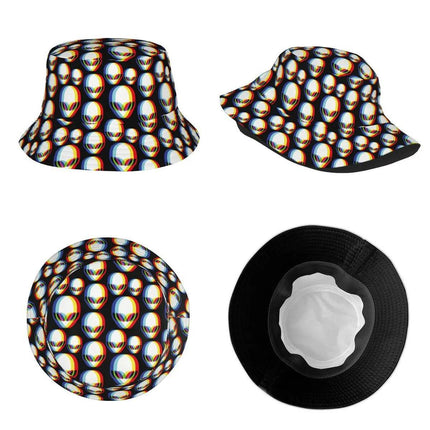Men Psychedelic 3D Alien Bucket Hat - Hat - Champrint - Mad Fly Essentials