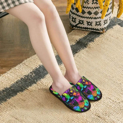 Men Psychedelic Non-Slip Mushroom Slippers - Mad Fly Essentials