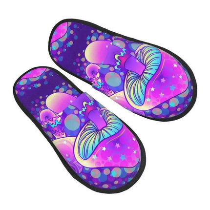 Men Psychedelic Non-Slip Mushroom Slippers - Mad Fly Essentials