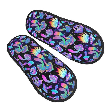 Men Psychedelic Non-Slip Mushroom Slippers - Mad Fly Essentials