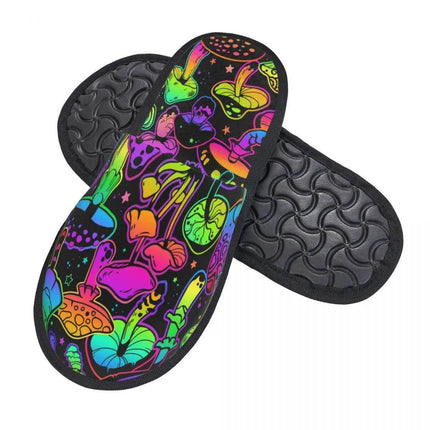 Men Psychedelic Non-Slip Mushroom Slippers - Mad Fly Essentials
