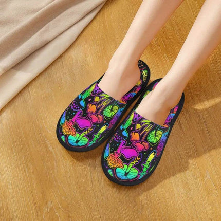 Men Psychedelic Non - Slip Mushroom Slippers - Slippers - OEING - Mad Fly Essentials