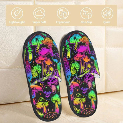 Men Psychedelic Non - Slip Mushroom Slippers - Slippers - OEING - Mad Fly Essentials