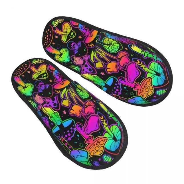 Men Psychedelic Non - Slip Mushroom Slippers - Slippers - OEING - Mad Fly Essentials
