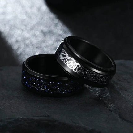 Men Punk Rotating Stainless Celtic Dragon Ring - Ring - Sonya - Mad Fly Essentials