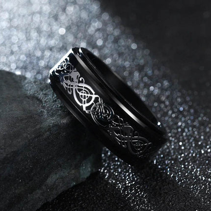 Men Punk Rotating Stainless Celtic Dragon Ring - Ring - Sonya - Mad Fly Essentials