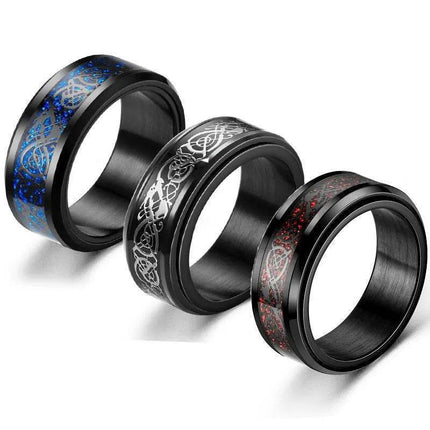 Men Punk Rotating Stainless Celtic Dragon Ring - Ring - Sonya - Mad Fly Essentials