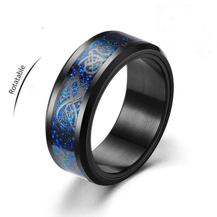 Men Punk Rotating Stainless Celtic Dragon Ring - Ring - Sonya - Mad Fly Essentials